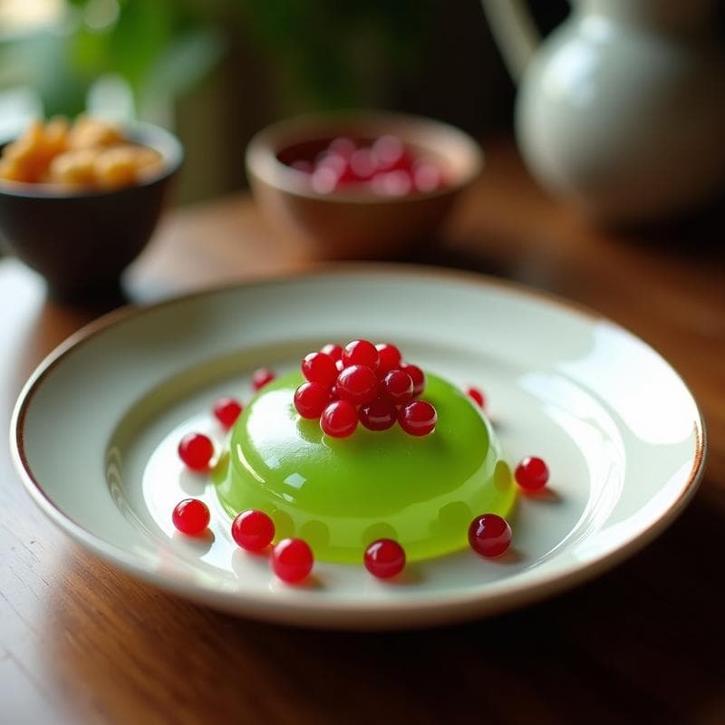 Gelatina de Matcha y Coco con Frutos Rojos: Postre Keto Sin Azúcar en 15 Minutos