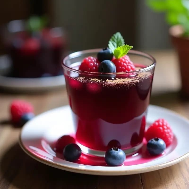 Gelatina de Saúco y Vino Tinto con Especias de Canela: Postre Alemán Antigripal Sin Azúcar