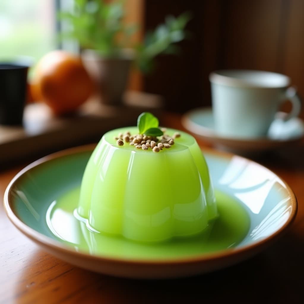 Gelatina de Té Matcha y Agua de Coco: Postre Japonés Vegano y Detox en 10 Minutos