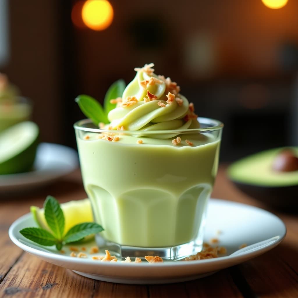 Gelato de Aguacate y Lima con Swirl de Miel de Agave: Postre Keto Sin Lácteos