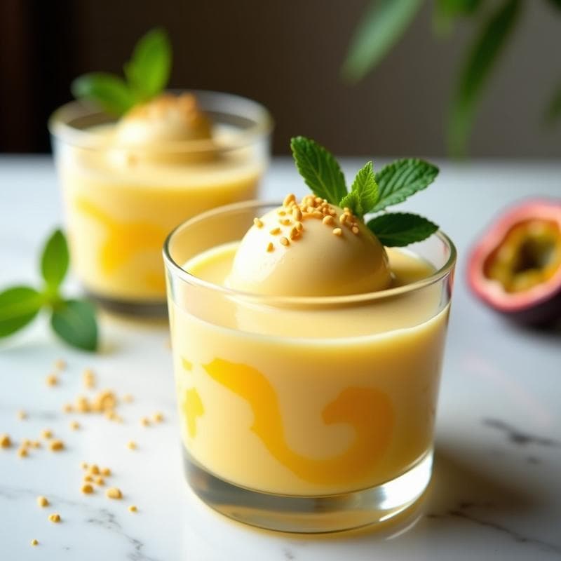 Gelato de Aloe Vera y Maracuyá: Postre Italiano Vegano Sin Lácteos en Thermomix