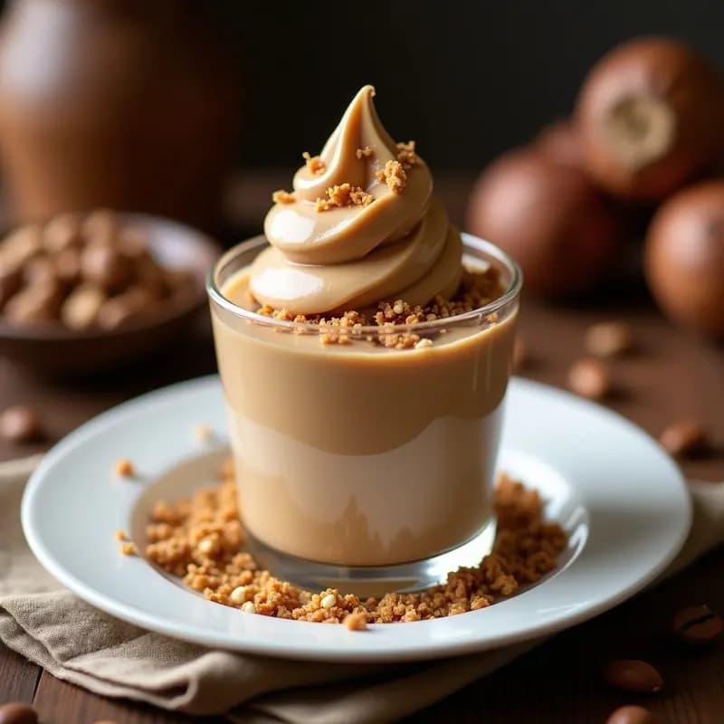 Gelato de Café y Avellanas: Postre Italiano Sin Lácteos con Leche de Almendras