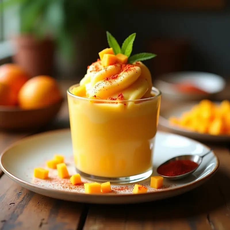 Gelato de Mango y Chile Tajín: Postre Mexicano-Italiano Sin Lactosa y Picante