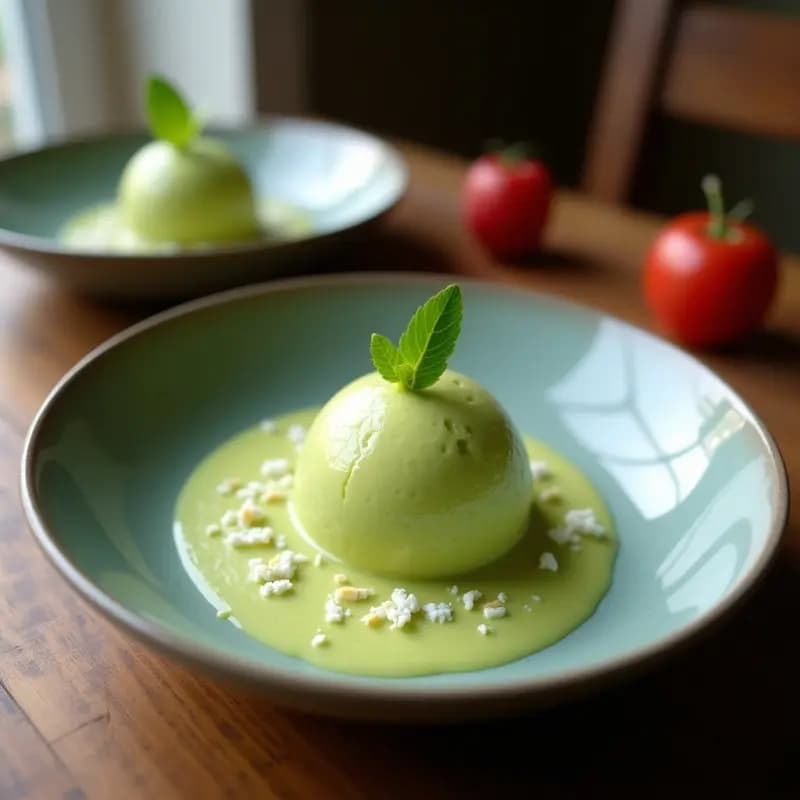 Gelato de Matcha y Coco: Postre Italiano Vegano y Sin Lactosa con Toque Exótico