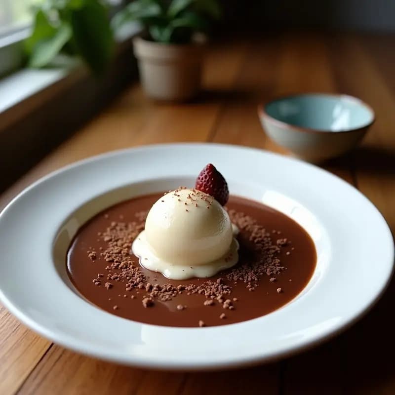 Gelato de Plátano y Cacao: Postre Italiano Vegano Sin Azúcar y Sin Lácteos