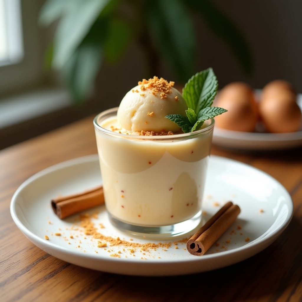 Gelato de Té Chai y Cardamomo: Postre Vegano Sin Azúcar con Base de Anacardos
