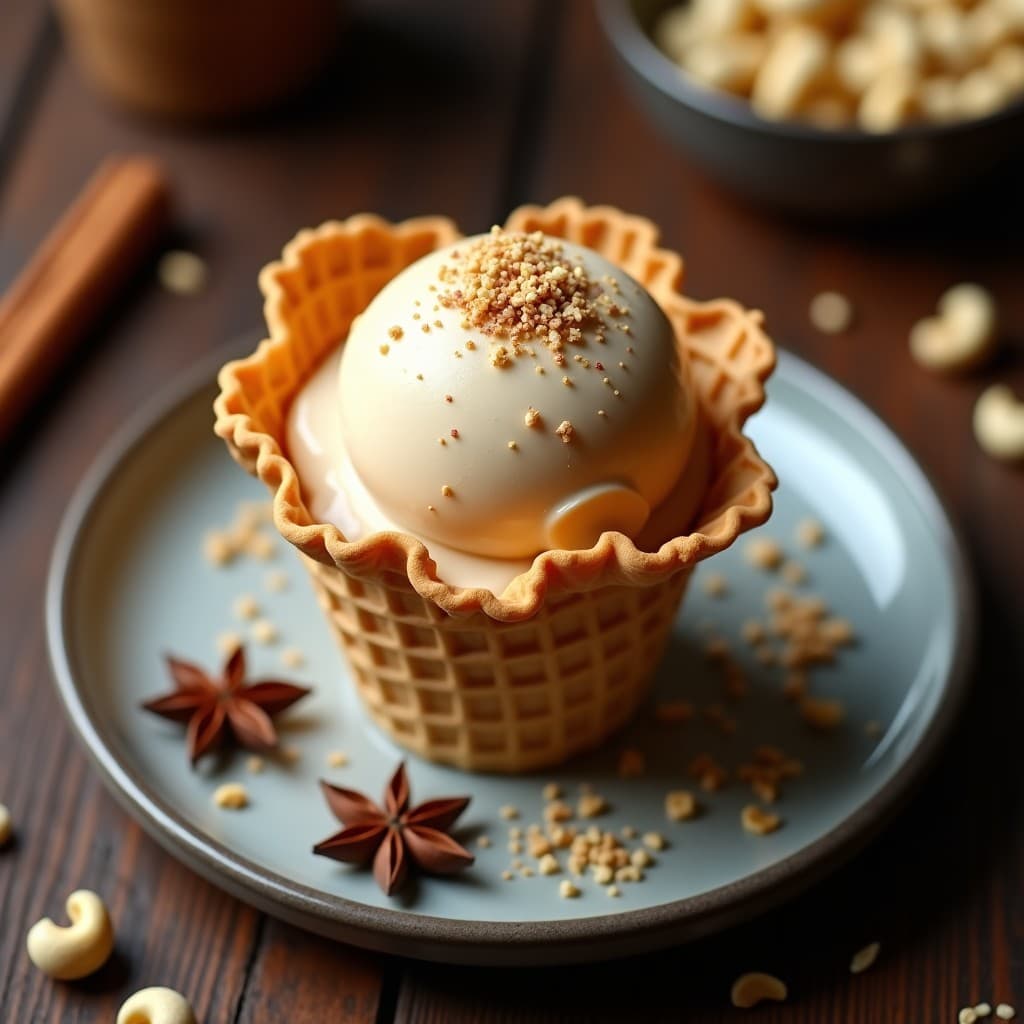 Gelato de Té Chai y Leche de Almendras: Postre Vegano Sin Azúcar con Toque Especiado