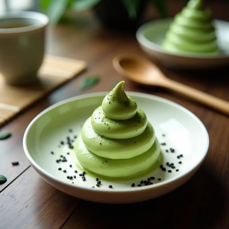 Gelato de Té Verde y Wasabi: Helado Japonés Sin Lactosa con Contraste Picante