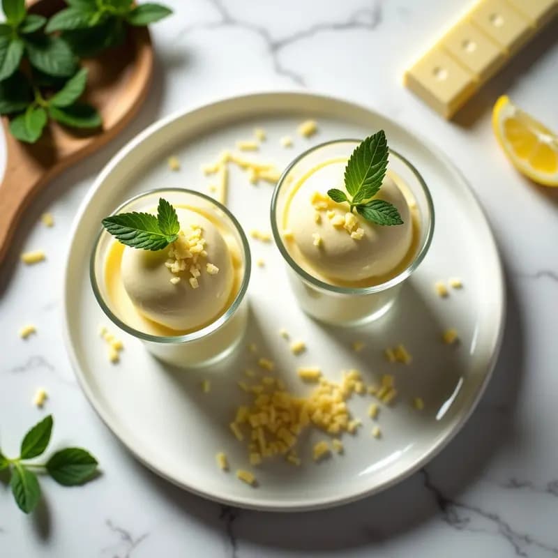 Geezle: Gelato de Zucchini y Limón con Virutas de Chocolate Blanco: Postre Italiano Innovador