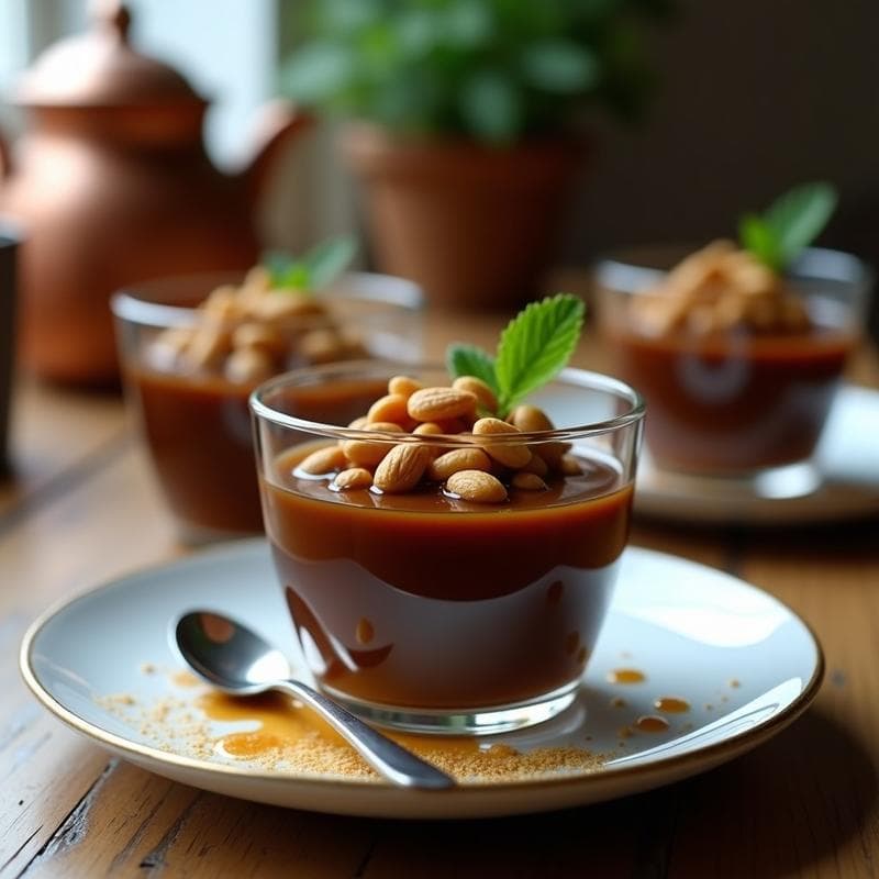 Gelée de Café y Cardamomo con Frutos Secos Caramelizados: Postre Francés Sin Azúcar