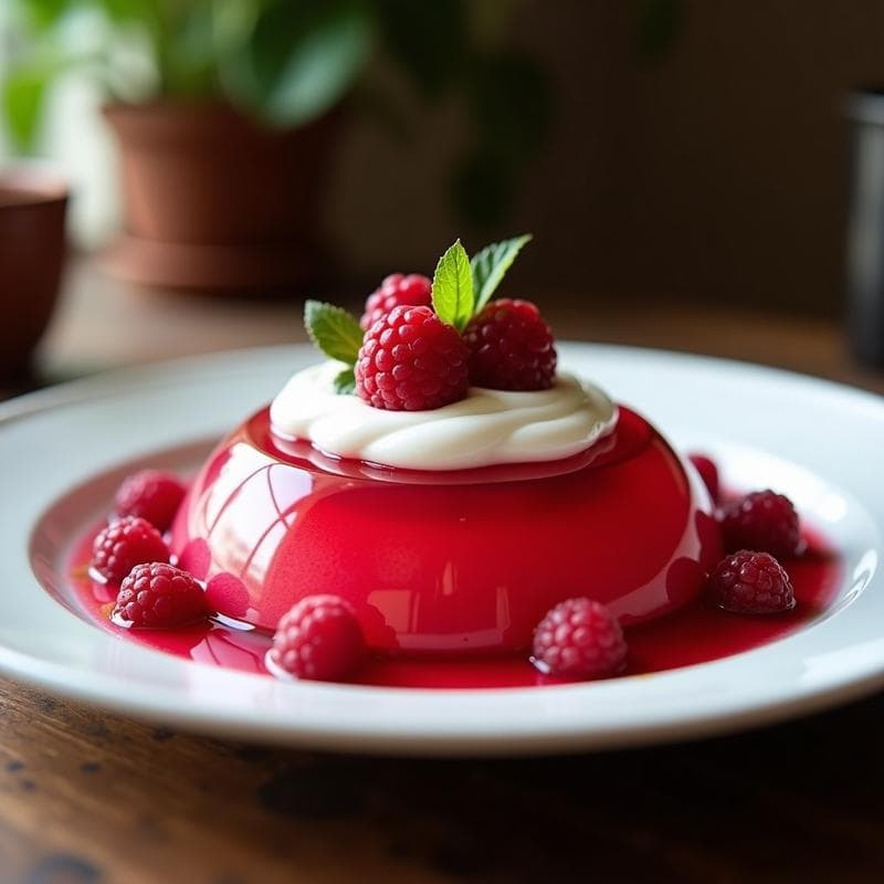 Gelée de Frambuesa y Chía con Crema de Coco: Postre Vegano Sin Horno en 3 Ingredientes