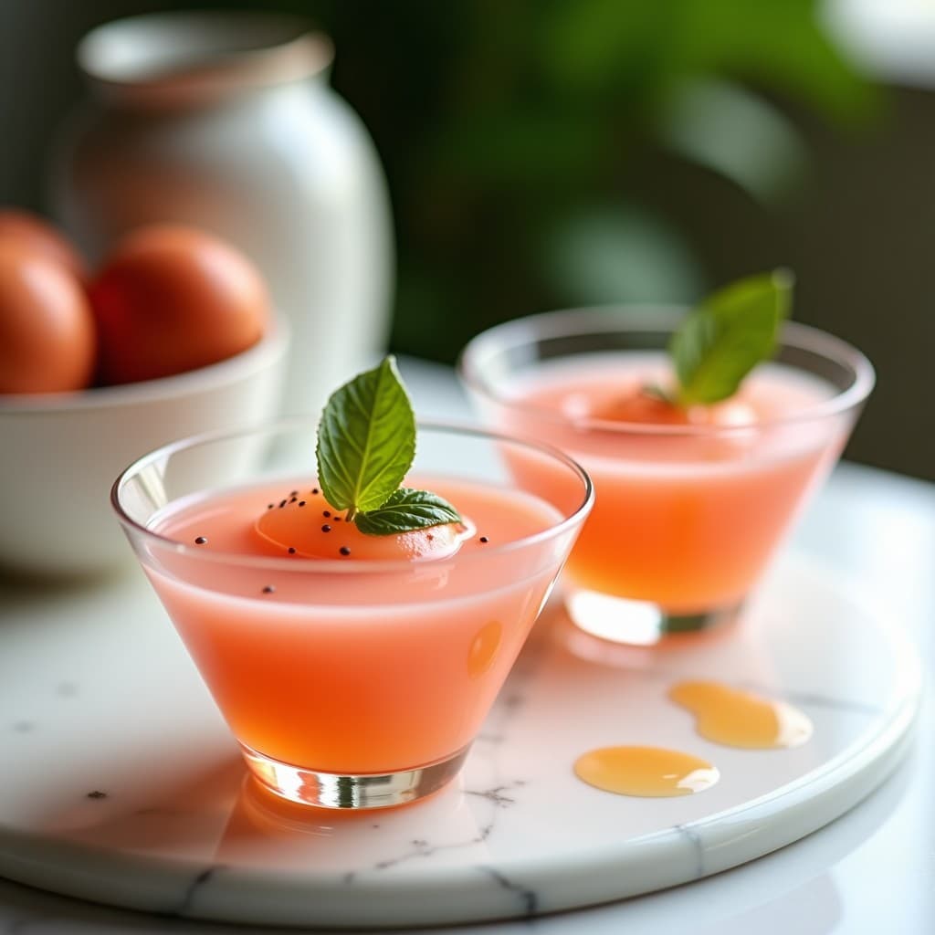 Gelée de Lichi y Basílico con Sirope de Agave: Postre Chino Vegano y Sin Azúcar