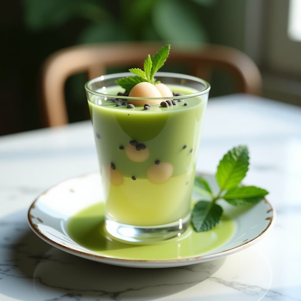 Gelée de Lichi y Té Verde con Semillas de Chía: Postre Chino Sin Azúcar y Sin Horno
