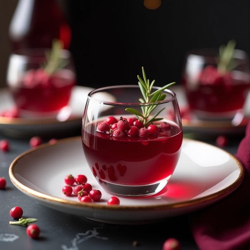 Gelée de Vino Tinto y Pimienta Rosa: Postre Francés Keto Sin Azúcar