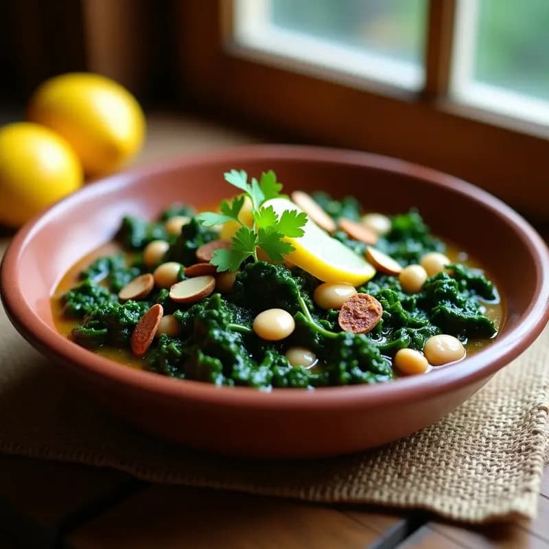Ghormeh Sabzi Persa con Espinacas y Limones Secos: Estofado Iraní Vegano y Aromático
