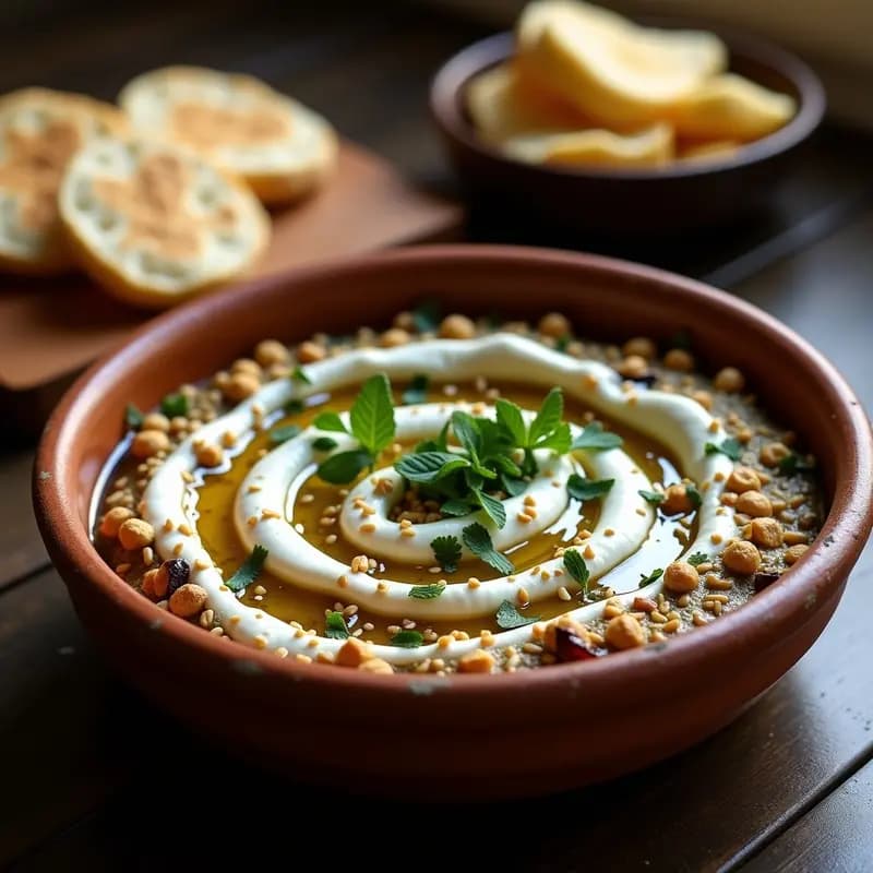 Gmazos de Berenjena Ahumada con Salsa de Yogur: Receta Marocí Tradicional en 30 Minutos