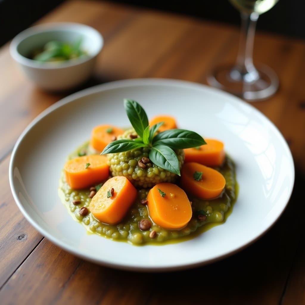 Gnocchi de Boniato y Mijo con Salsa de Pistacho y Albahaca: Receta Sin Gluten en Thermomix