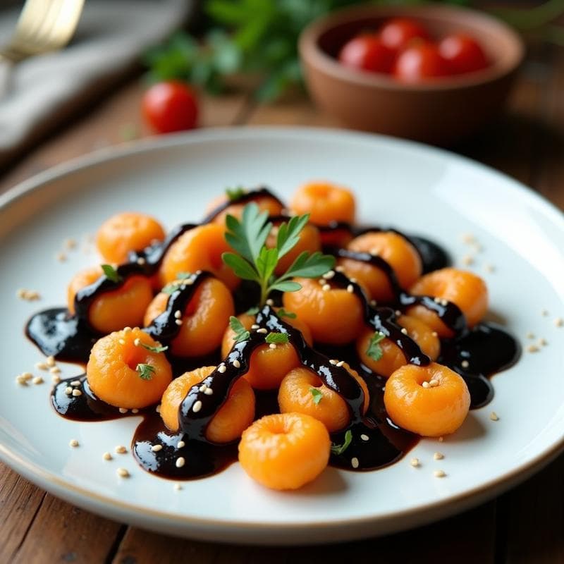 Gnocchi de Boniato con Salsa de Ajo Negro: Receta Vegana y Sin Gluten en Airfryer