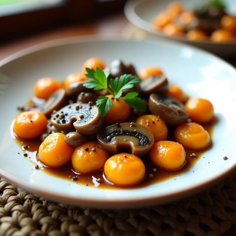 Gnocchi de Boniato con Salsa de Hongos Portobello: Receta Italiana Vegana y Sin Gluten