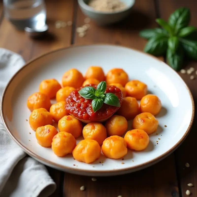 Gnocchi de Boniato y Semillas de Lino: Receta Italiana Vegana y Sin Harina