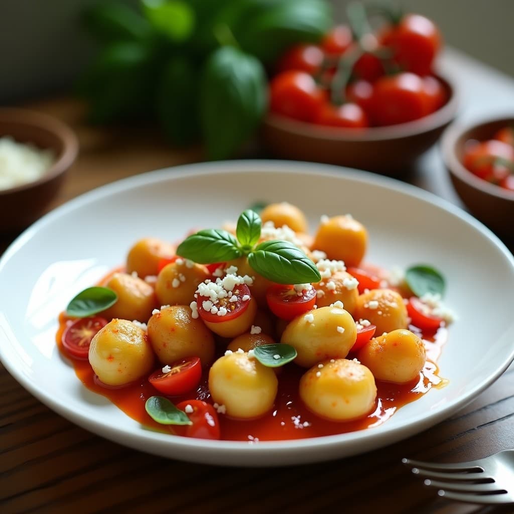 Gnocchi de Calabacín y Queso de Cabra con Salsa de Tomate Cherri: Receta en Airfryer Sin Harina