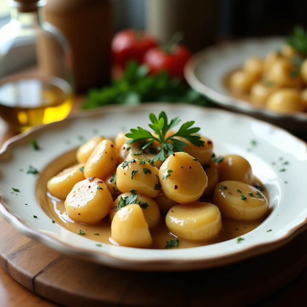 Gnocchi de Coliflor con Salsa de Hongos Shiitake: Receta Italiana Keto y Sin Gluten