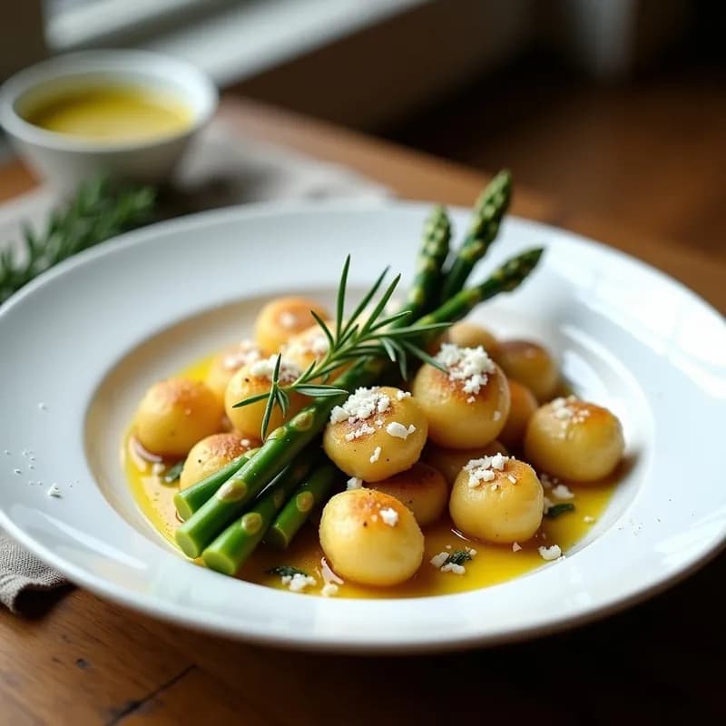 Gnocchi de Espárragos con Trufa: Receta Crujiente en Airfryer en 20 Minutos