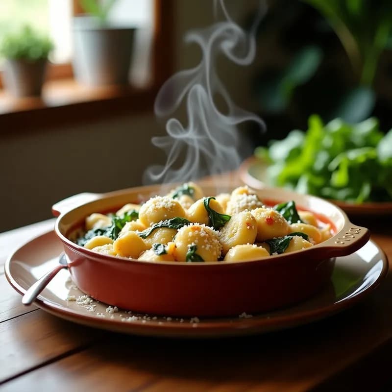 Gnocchi de Espinacas y Gorgonzola al Horno: Receta Cremosa en 30 Minutos