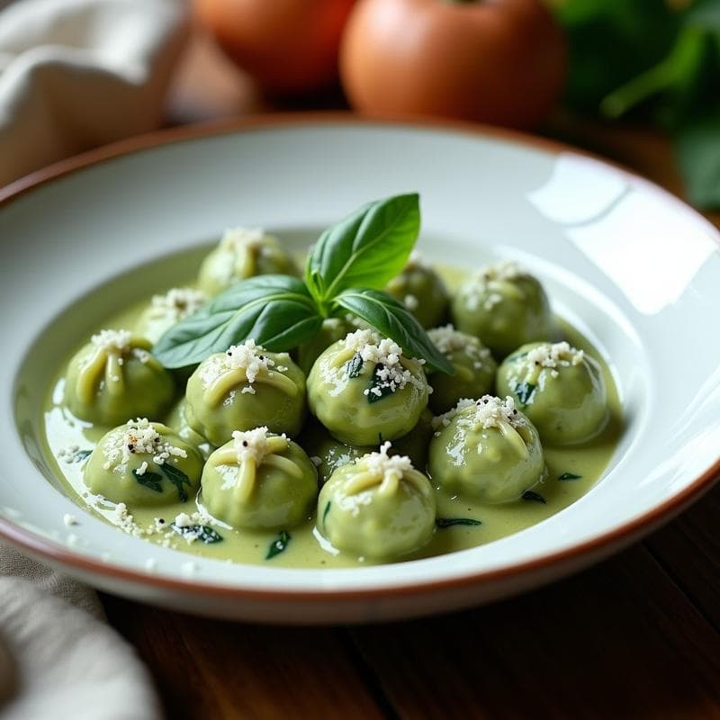 Ñoquis de Espinacas con Salsa Gorgonzola: Receta Italiana en 30 Minutos Sin Harina