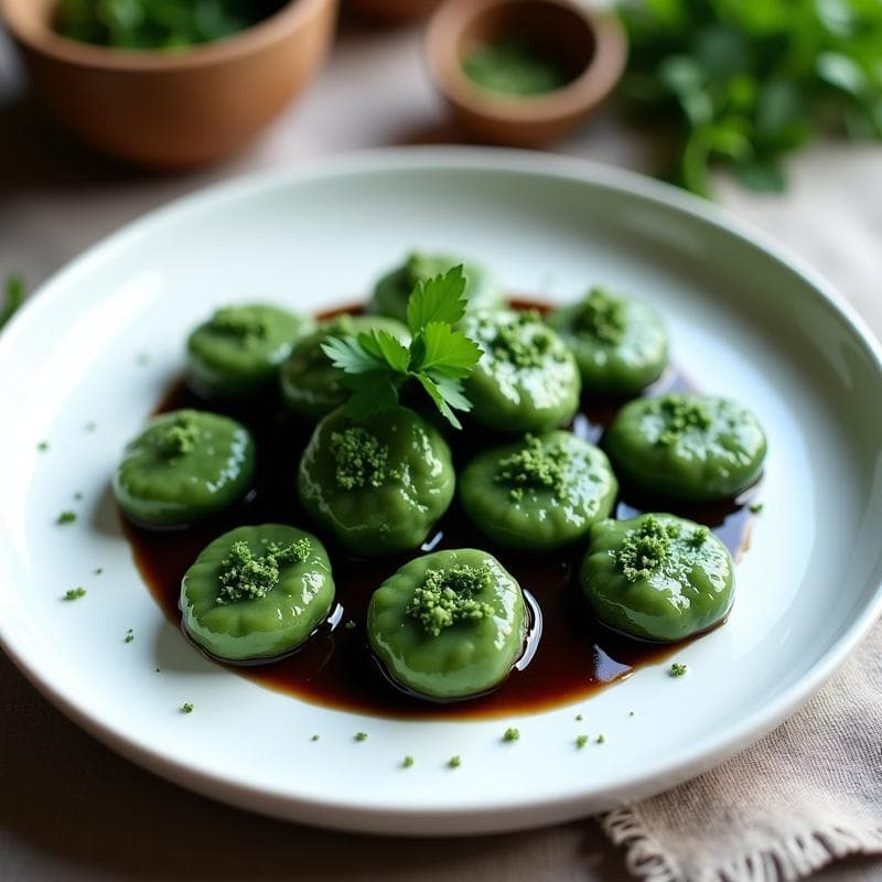 Gnocchi de Ñame y Espirulina: Receta Keto en Thermomix con Salsa de Ajo Negro