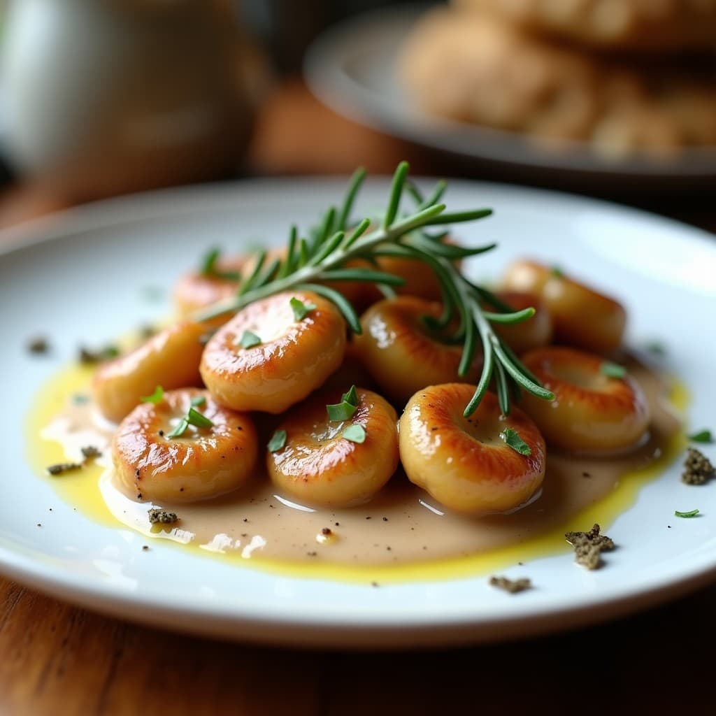 Gnocchi de Ñame Morado con Salsa de Romero y Aceite de Trufa: Receta Italiana Keto en Airfryer