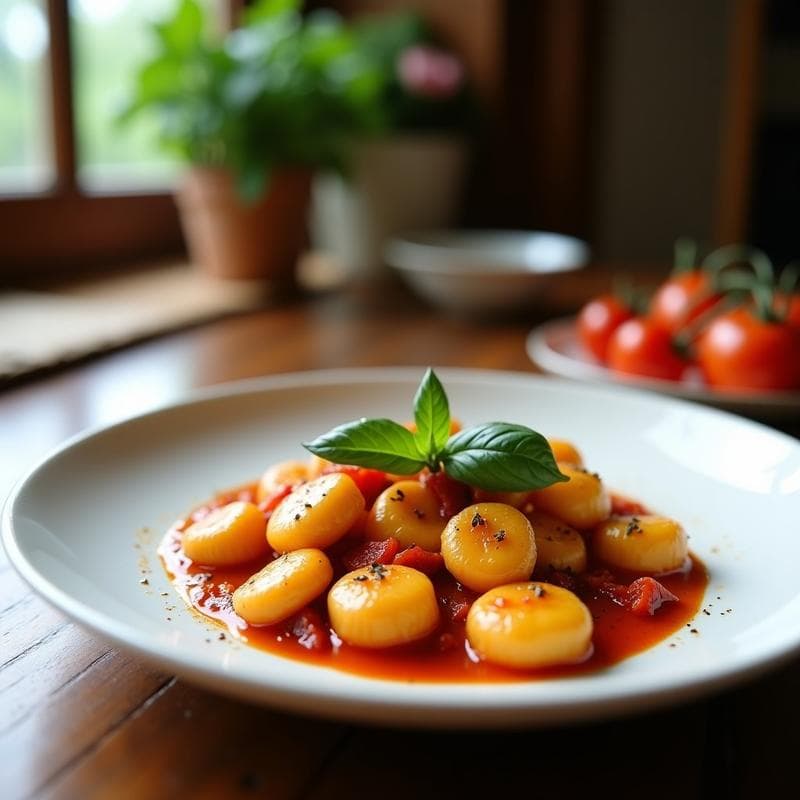 Gnocchi de Ñame con Salsa de Tomate Seco y Albahaca: Receta Italiana Sin Gluten