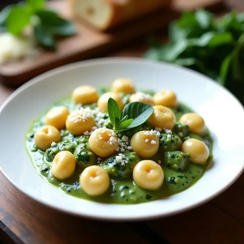 Gnocchi de quinoa con salsa de espinacas y queso parmesano: Receta italiana sin gluten
