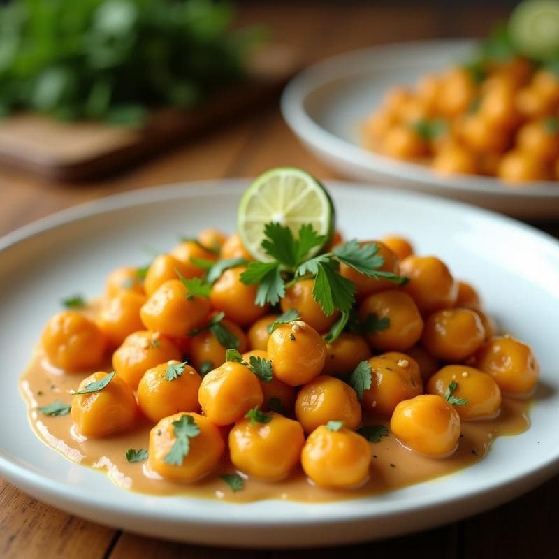 Gnocchis de Boniato y Cúrcuma: Receta Vegana en Airfryer con Salsa de Cacahuete y Lima