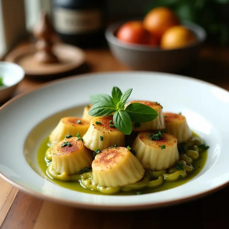 Gnochi de Ñame y Espinacas con Salsa Pesto Sin Lácteos: Receta Sin Gluten en Thermomix
