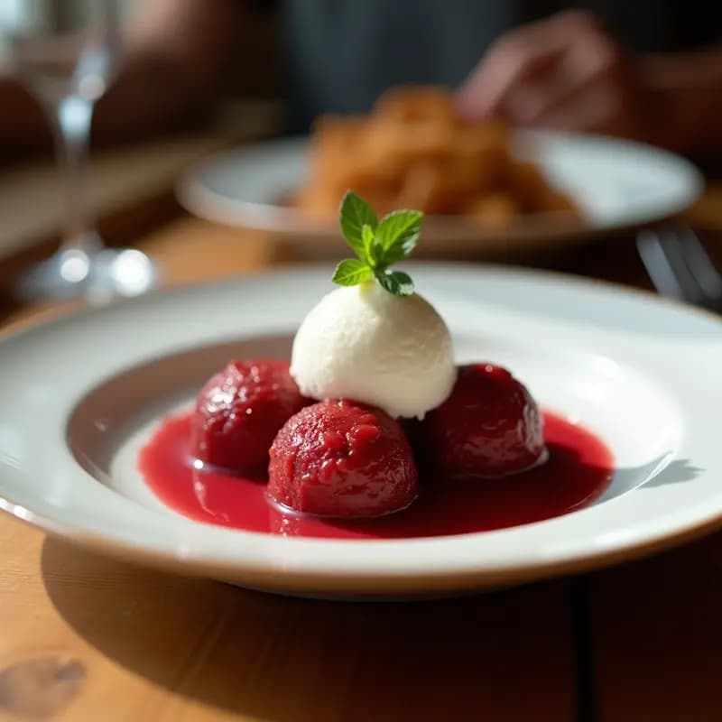 Gofres de Batata Morada con Helado de Turrón: Postre Navideño Sin Gluten