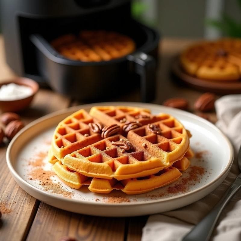 Gofres de Boniato y Canela: Desayuno Keto Sin Gluten en Airfryer