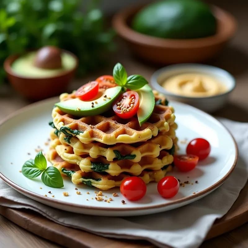 Gofres Salados de Quinoa y Espinacas: Receta Alta en Proteína y Sin Gluten
