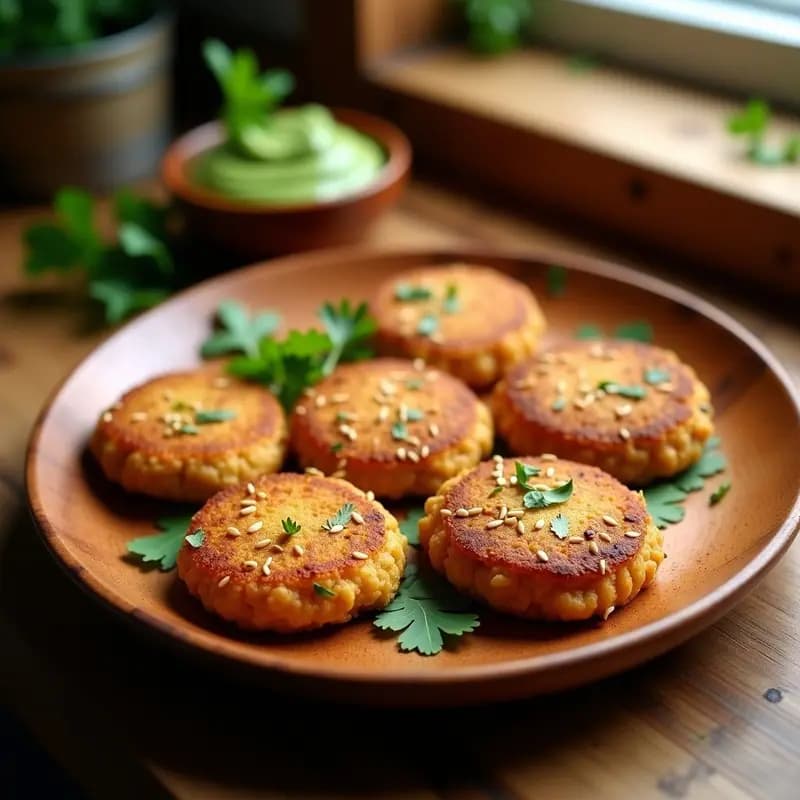 Gohta de Garbanzo y Cilantro: Hamburguesas Indianas Veganas en Airfryer