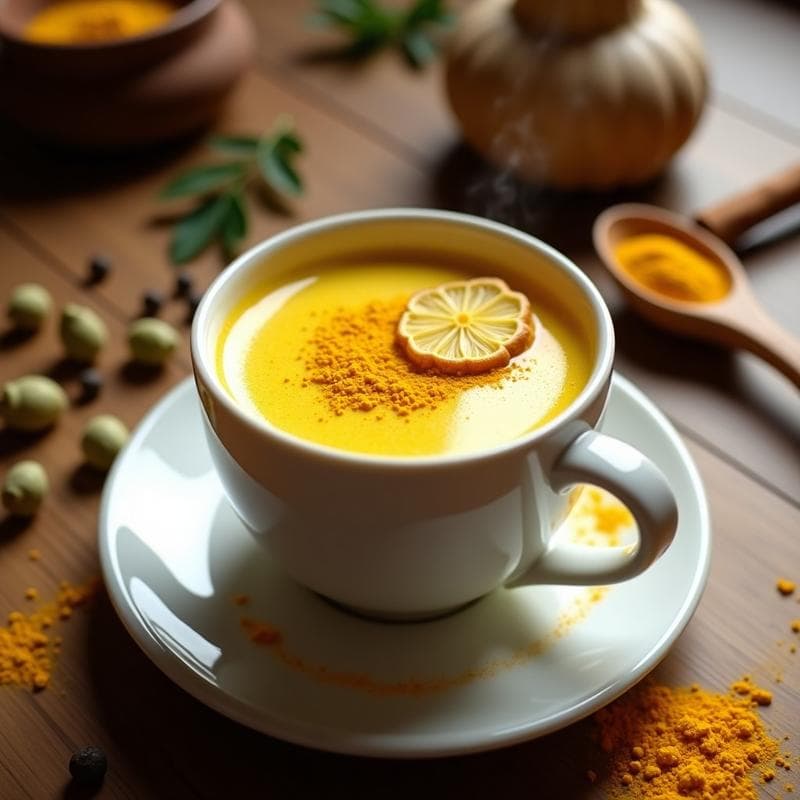 Bebida de Golden Milk con Jengibre Fresco y Pimienta Negra: Receta Ayurvédica en 7 Minutos