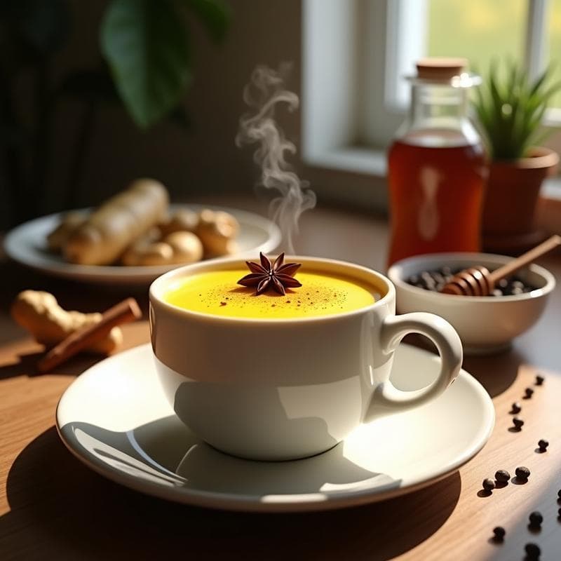 Bebida Caliente de Golden Milk con Pimienta Negra: Receta Antiinflamatoria y Sin Café