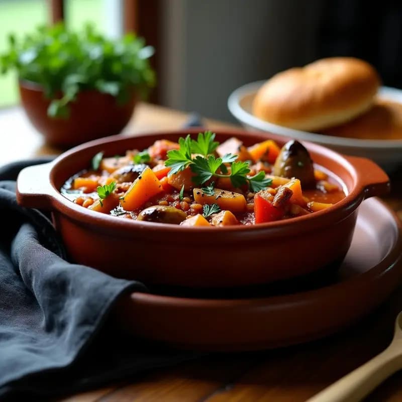 Goulash de Berenjena y Seitán: Receta Húngara Vegana con Paprika Ahumada