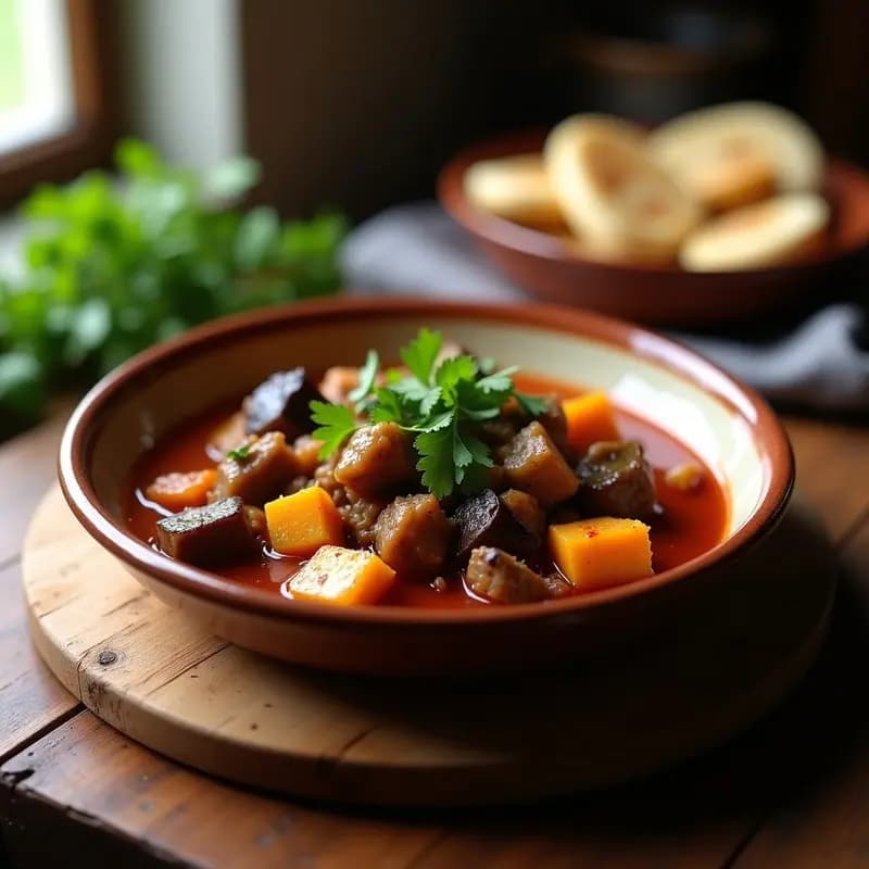 Goulash Armenio de Cordero y Berenjenas: Receta en Olla a Presión con Especias Orientales