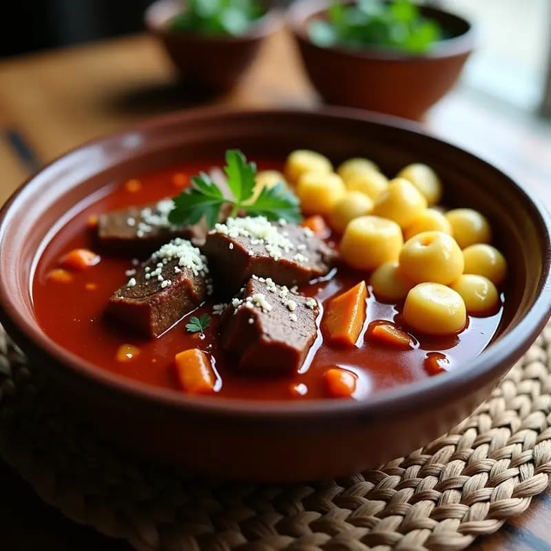 Goulash de Cordero con Ñoquis de Coliflor: Receta Húngara Keto y Baja en Carbohidratos