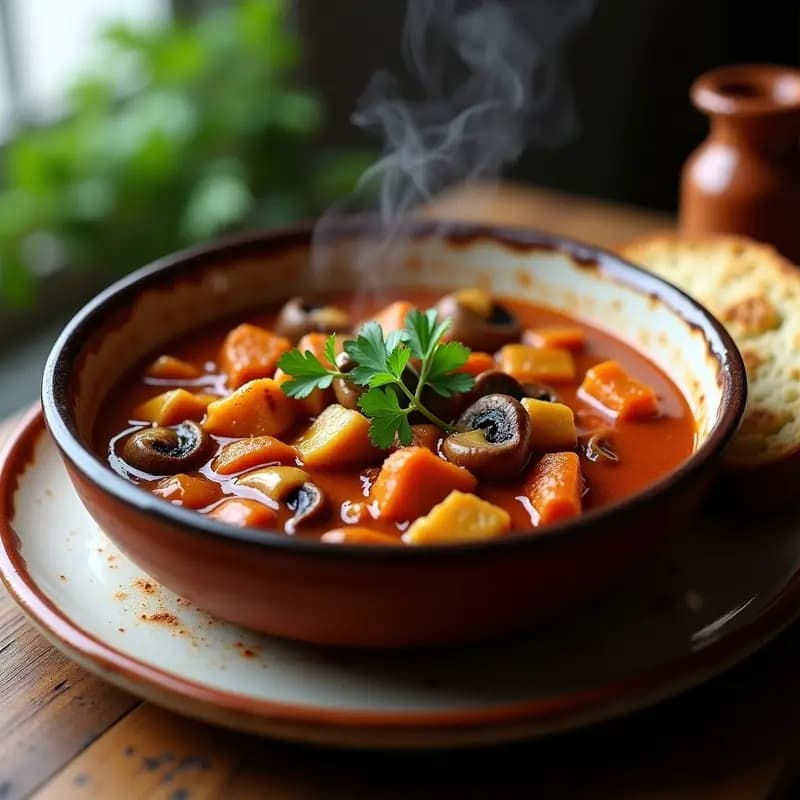 Goulash Húngaro de Hongos y Paprika: Receta Vegana y Reconfortante en Olla Lenta