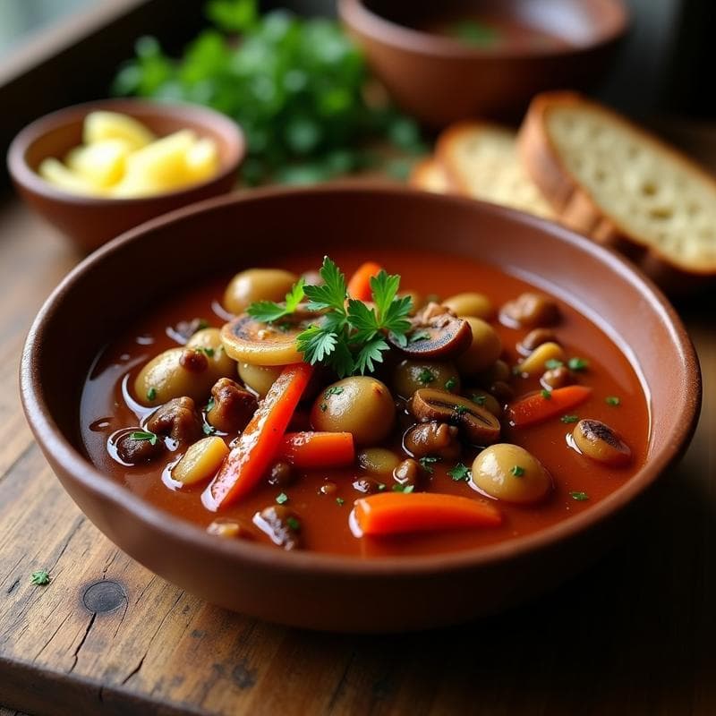 Goulash de Hongos Portobello y Pimentón: Receta Vegana en Olla Express