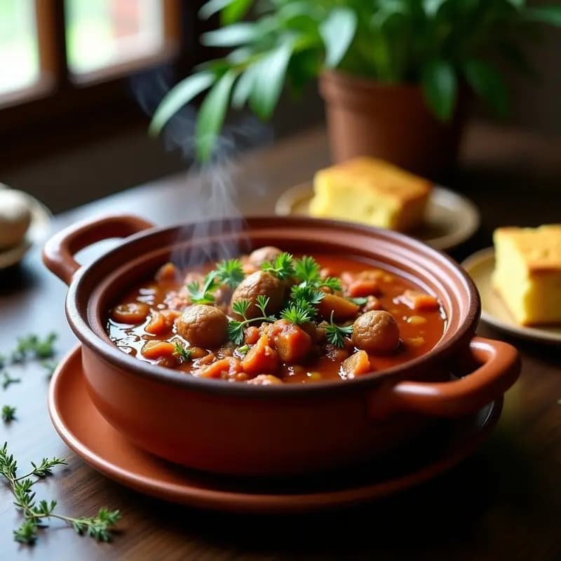 Goulash de Hongos Portobello y Pimentón: Estofado Húngaro Vegano y Sin Gluten