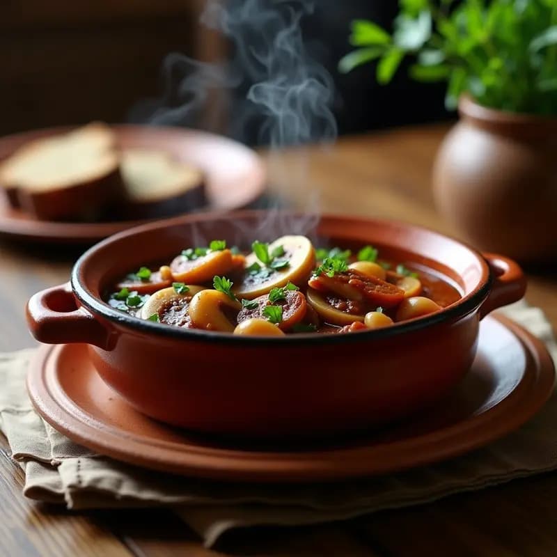 Goulash Húngaro con Champiñones Portobello: Receta Vegana de Estofado Reconfortante
