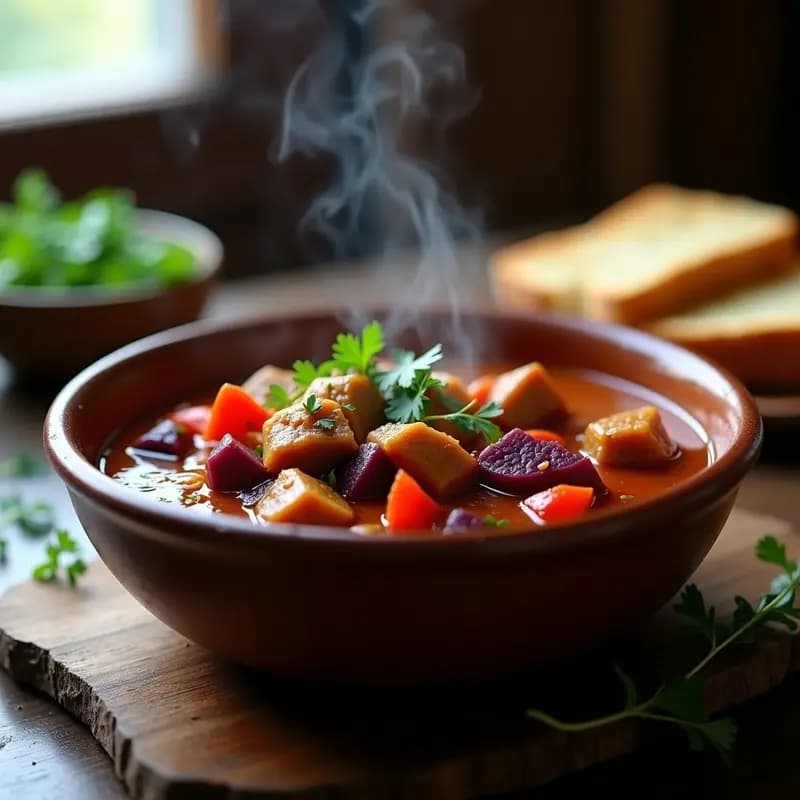 Goulash Húngaro con Ñame y Pimentón: Receta de Invierno en Olla Rápida