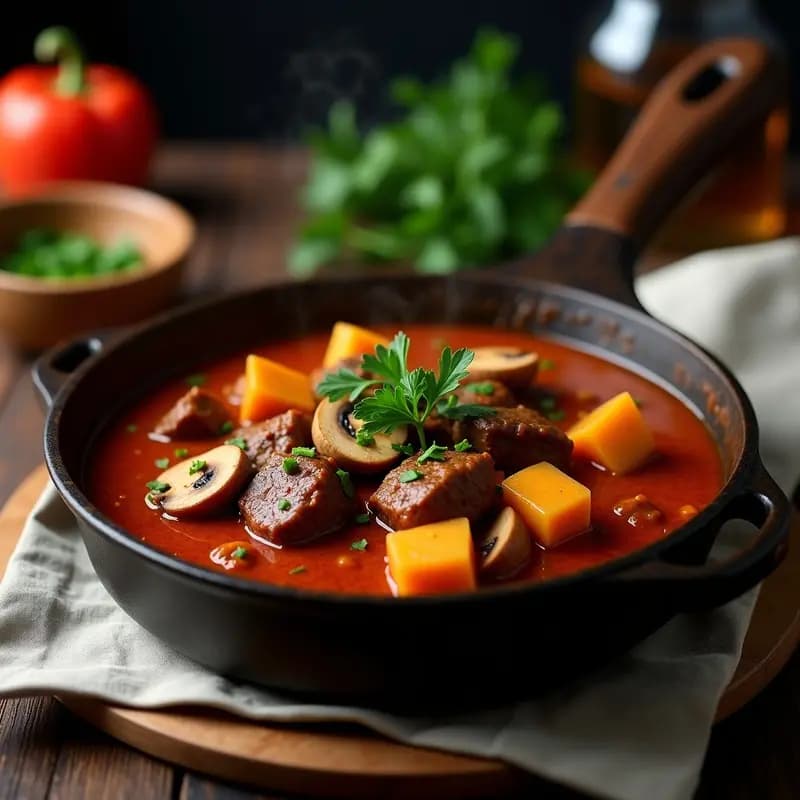 Goulash Húngaro con Ñame en Lugar de Papa: Receta Keto y Reconfortante